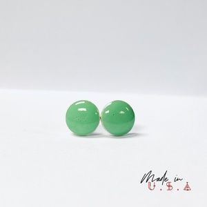 Solid round Earrings - Mint Green
